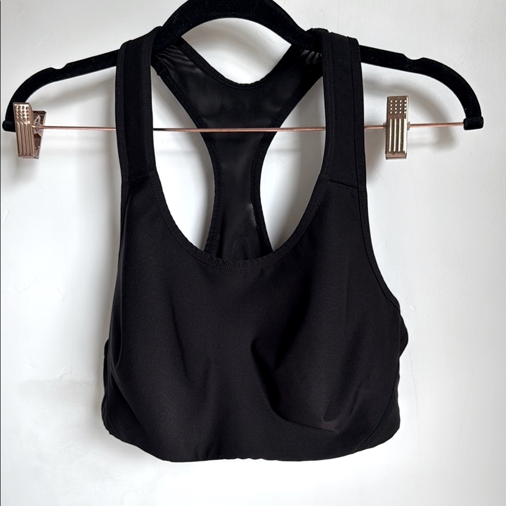 Avia Black Sports Bra Racerback Scoop Neck